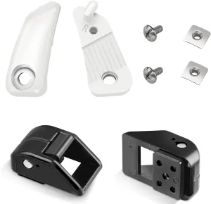Chin Strap Repair Kit & Cam Loc Set - Compatible with Riddell SpeedFlex, Includes Fastener & Hard Cup Strap for Football, Baseball, Softball Helmets, 2-Pack, White