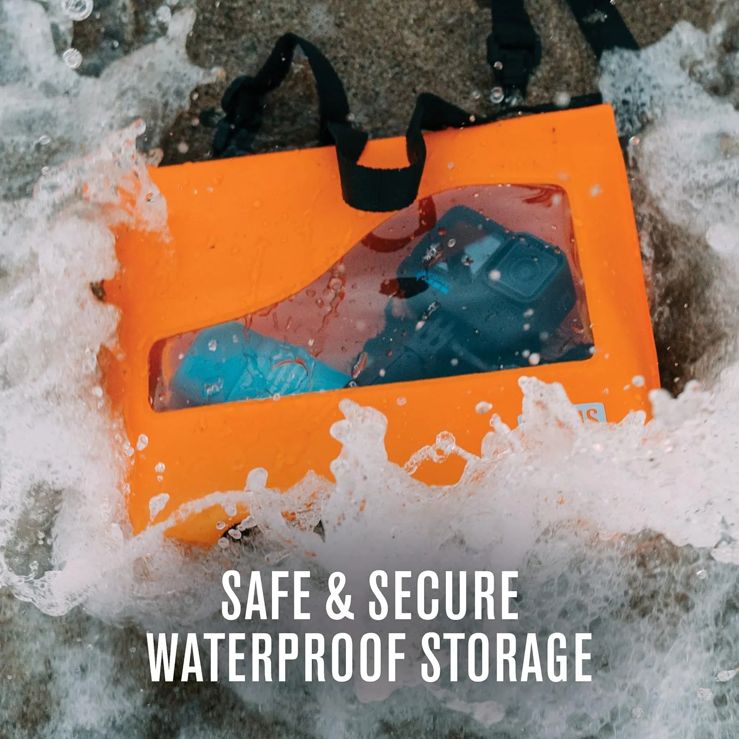 Chums Shuttle Splash Sack - Packable & Portable Waterproof Dry Bag for the Outdoors & On the Water - Orange