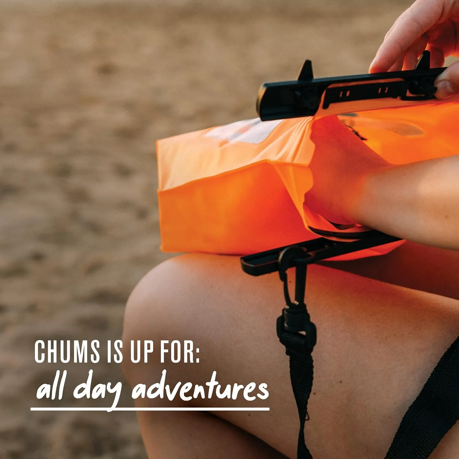 Chums Shuttle Splash Sack - Packable & Portable Waterproof Dry Bag for the Outdoors & On the Water - Orange