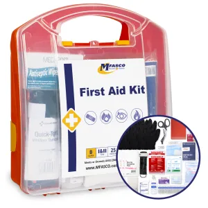 Class B First Aid Kit Plastic Case Clear Front