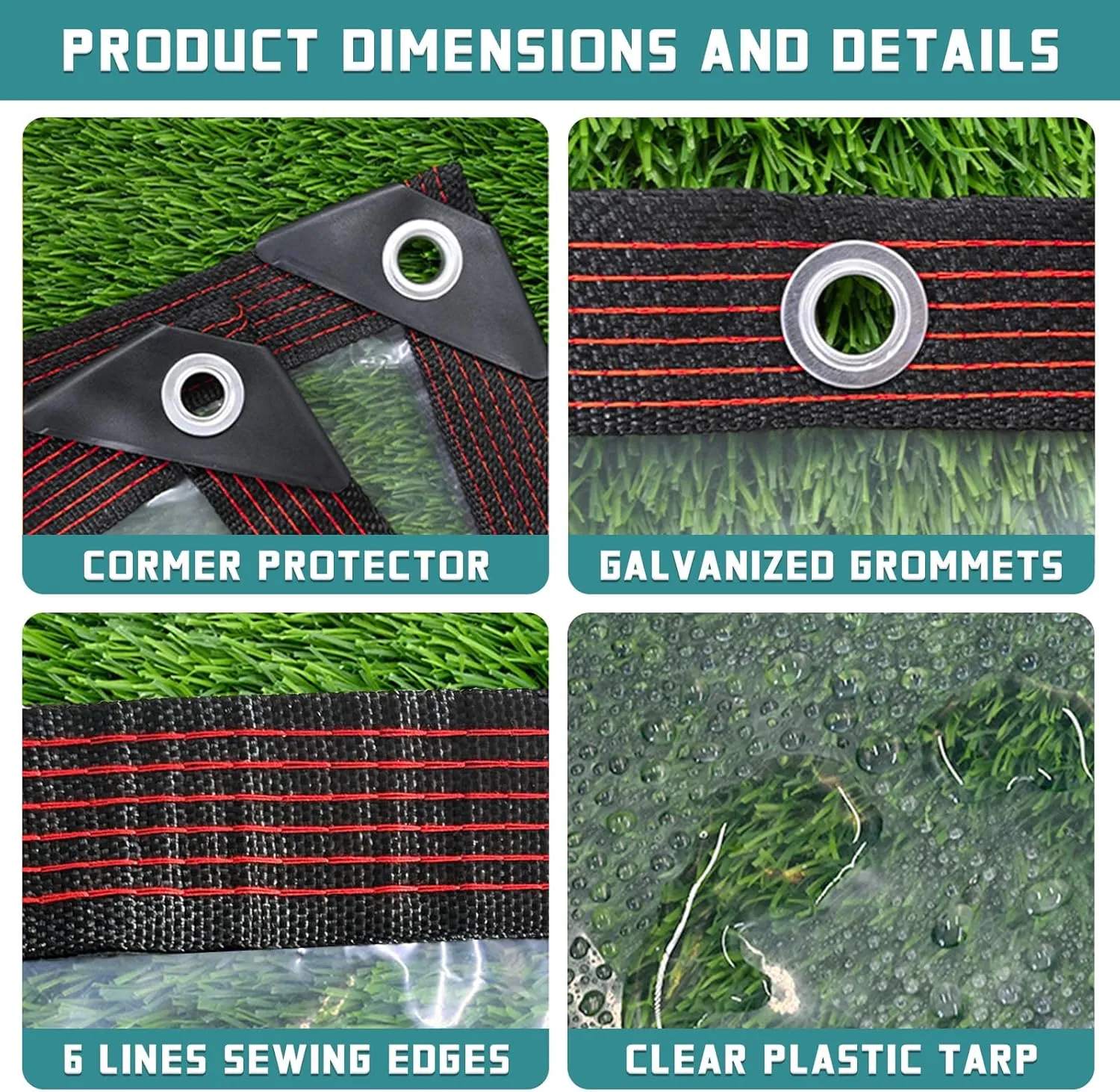 Clear Tarp Waterproof, 8x10 Tarps Heavy Duty with Grommets Outdoors Vinyl Plastic Tarpaulin for Patio Transparent Lonas Greenhouse Chicken Coop Covers for Winter