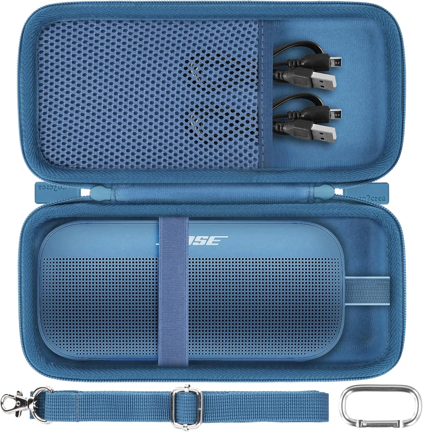co2CREA Hard Travel Case Replacement for Bose New SoundLink Flex 2nd Gen/Bose SoundLink Flex Bluetooth Portable Speaker (Blue Dusk Case)