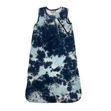 Coccoli Modal Sleepsack in Blue Tie Dye Print: Size NB to 18M