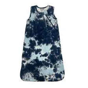 Coccoli Modal Sleepsack in Blue Tie Dye Print: Size NB to 18M