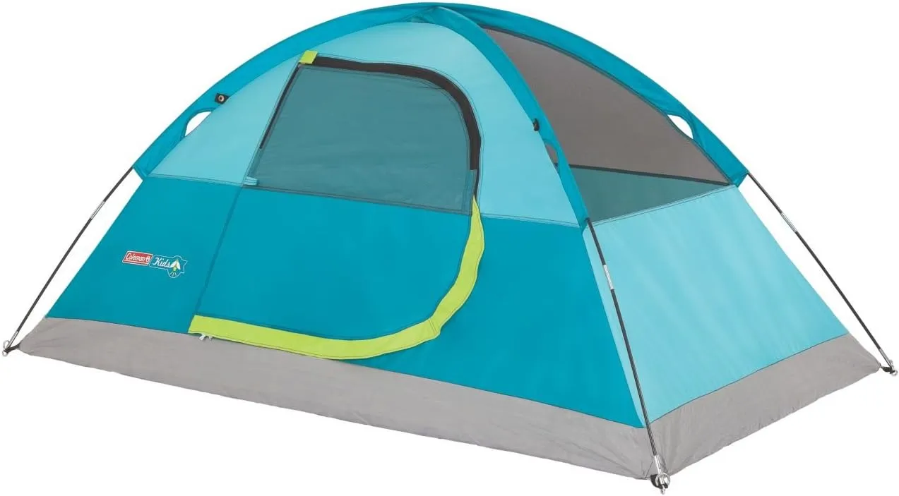 Coleman Kids 50°F Sleeping Bag, Comfortable Youth Sleeping Bag for Sleepovers & Camping, Fits Children up to 5ft Tall, Glow in The Dark Design, Stuff Sack Included, Machine Washable