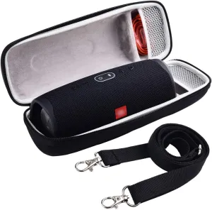 Comecase Hard Travel Case for JBL Charge 4/ Charge 5 Waterproof Bluetooth Speaker. Carrying Storage Bag Fits Charger and USB Cable - Grey Inside (Case Only)
