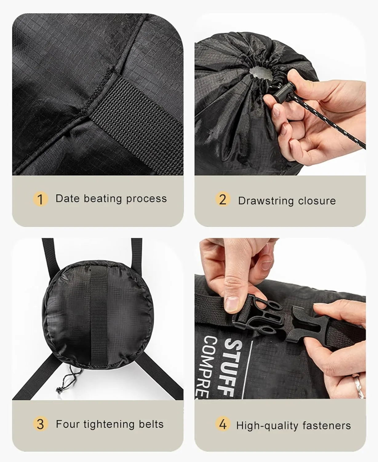 Compression Sack for Sleeping Bag | Waterproof Compression Dry Bag - Lightweight Multifunctional Outdoor Gear Reusable Hiking Supplies for Adventures Travel Hiking Camping