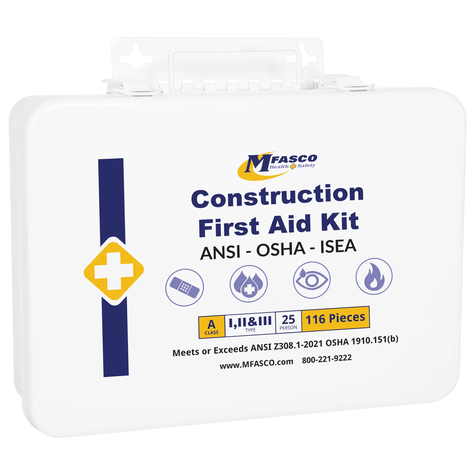 Construction First Aid Kit OSHA Class A Metal Box