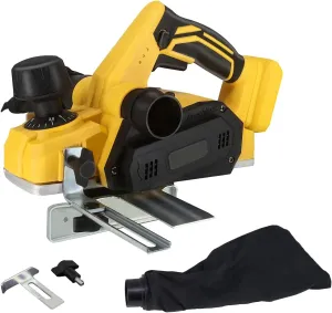 Cordless Handheld Planer Compatible with Dewalt 20V Battery(Tool Only), 16000RPM Brushless Electric Planer, 3-1/4-Inch Portable Wood Planer with Dual-dust out System for Carpenter Home