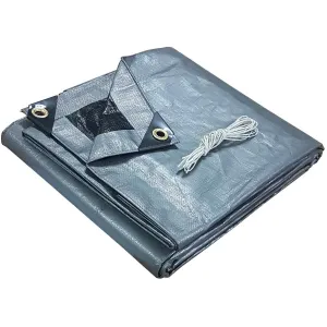 COUNTRY HARDWARE 12' x 18' Silver Heavy Duty Poly Tarpaulin