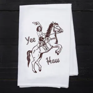COWGIRL FLOUR SACK TEA TOWEL