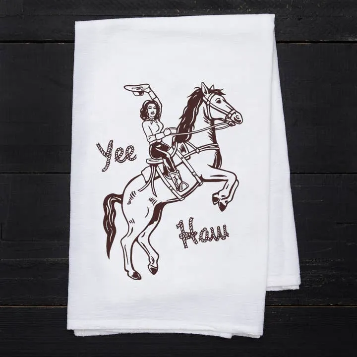 COWGIRL FLOUR SACK TEA TOWEL