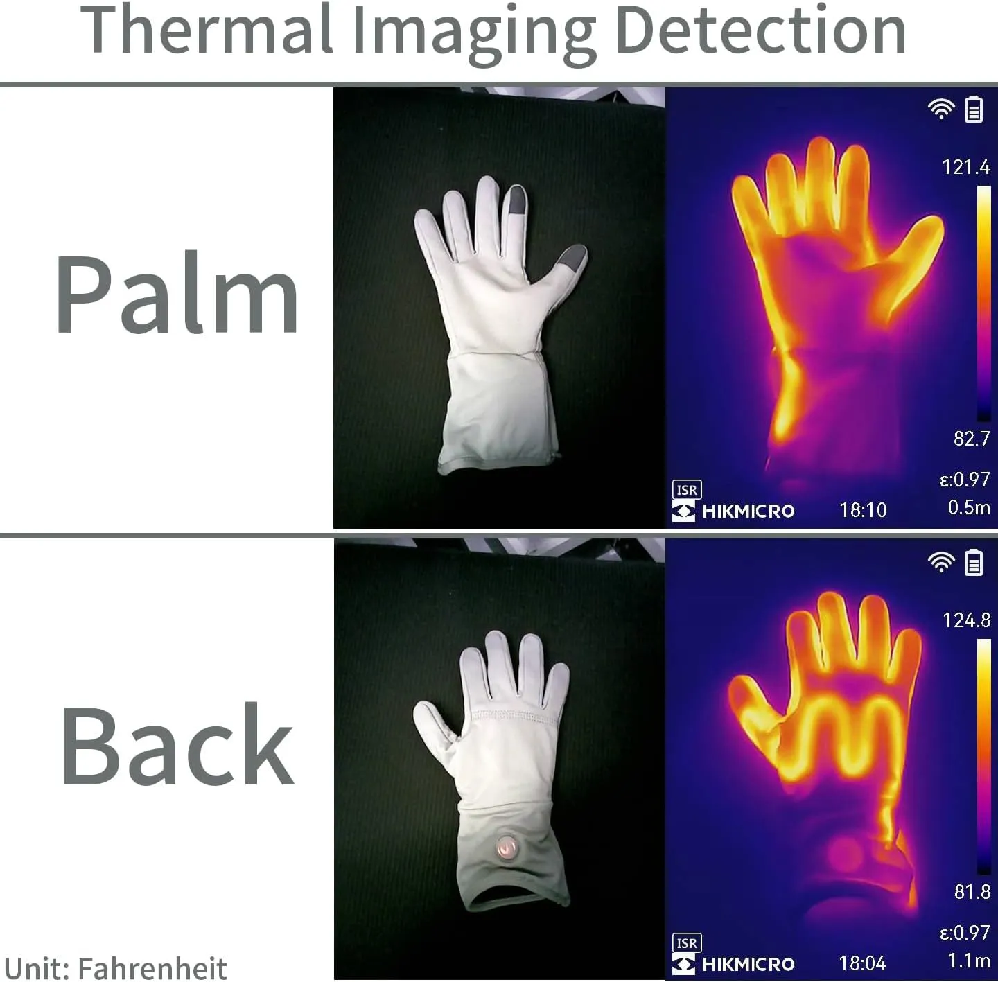 CUEHEAT Heated Glove Liners, Flexible Ultrathin, Touchscreen, 7.4V Rechargeable Battery Electric Heating Thin Gloves