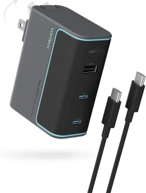 CUKTECH 10 100W USB C Wall Charger, 3-Port Multi-Device Fast Charging, Portable Laptop Charger Block for MacBook Pro/Air, iPad Pro, iPhone 16/15/Pro, Samsung Galaxy, Pixel, and More (Black)