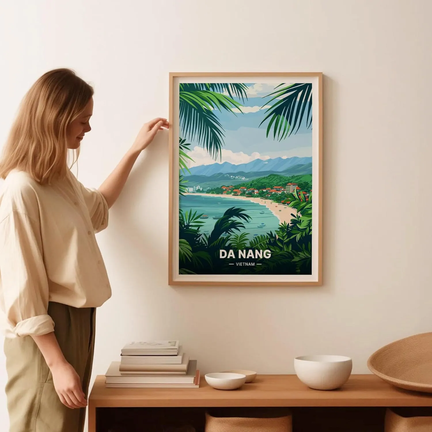 Da Nang Vietnam Poster, Travel-Inspired Wall Decor, Exotic Destination Artwork for Home and Office