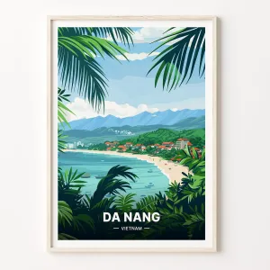 Da Nang Vietnam Poster, Travel-Inspired Wall Decor, Exotic Destination Artwork for Home and Office