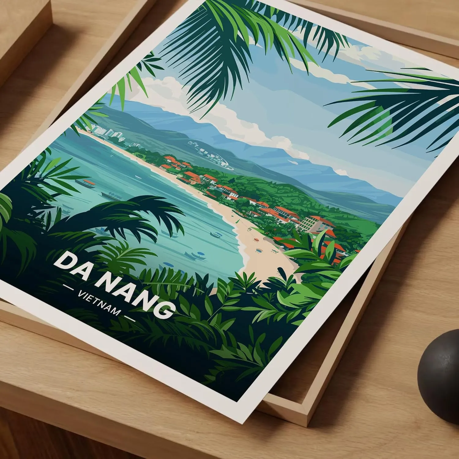 Da Nang Vietnam Poster, Travel-Inspired Wall Decor, Exotic Destination Artwork for Home and Office