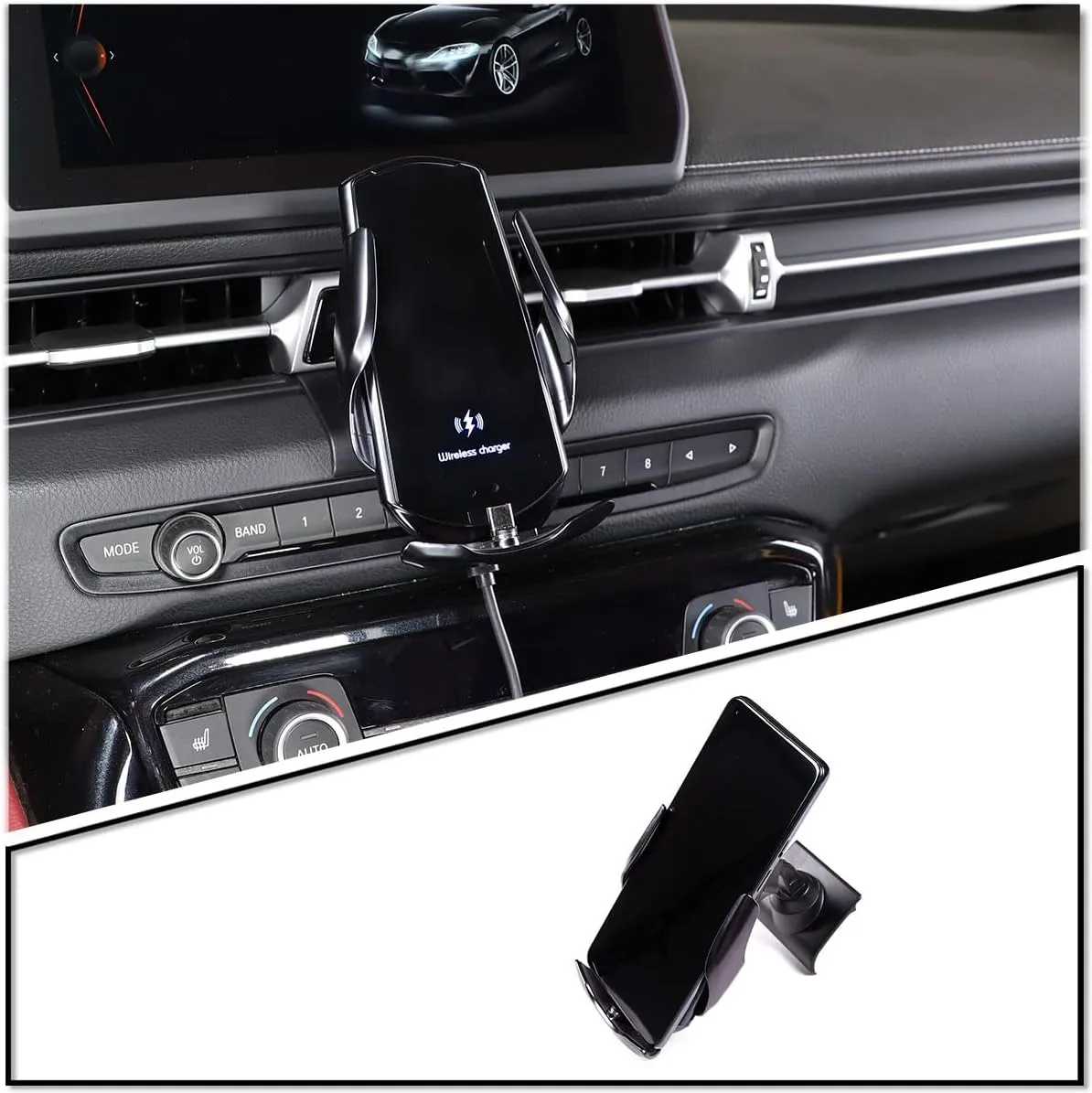 Daeiclru Car Phone Mount Fit for Toyota Supra GR A90 A91 MK5 2019-2022, Phone Holder Dashboard Mount Stand, Center Console Air Outlet Cell Phone Holder (Style B)