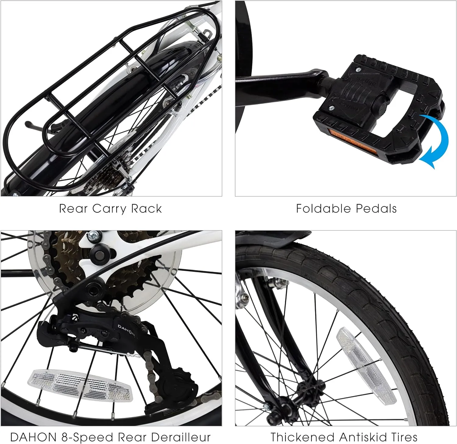 Dahon Dream D6 Folding Bike, Lightweight Aluminum Frame; 6-Speed Gears; 20” Foldable Bicycle for Adults