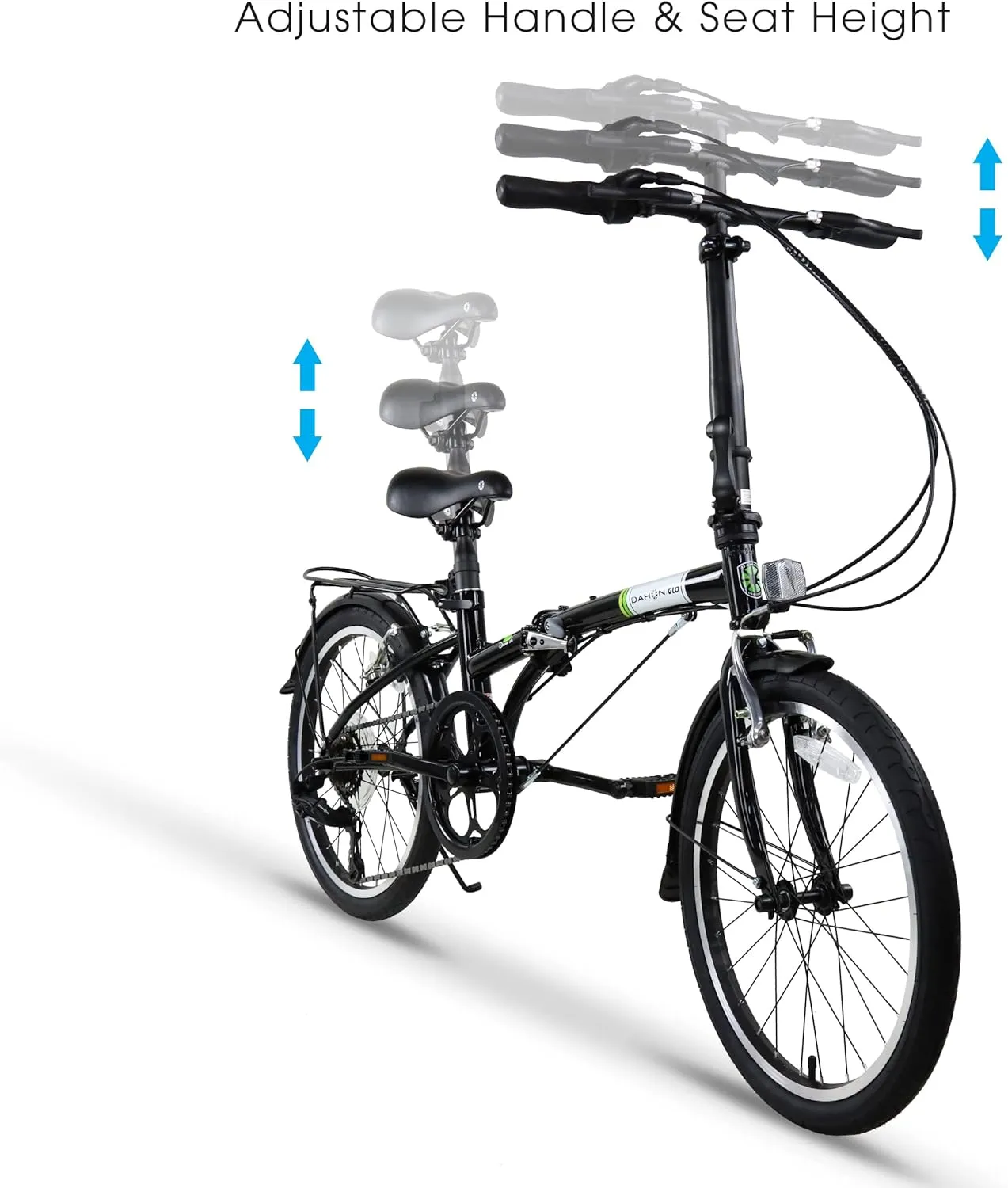 Dahon Dream D6 Folding Bike, Lightweight Aluminum Frame; 6-Speed Gears; 20” Foldable Bicycle for Adults