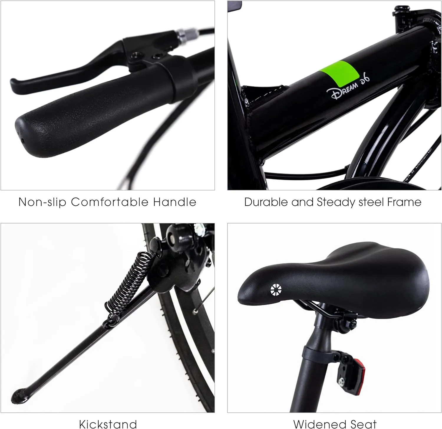 Dahon Dream D6 Folding Bike, Lightweight Aluminum Frame; 6-Speed Gears; 20” Foldable Bicycle for Adults
