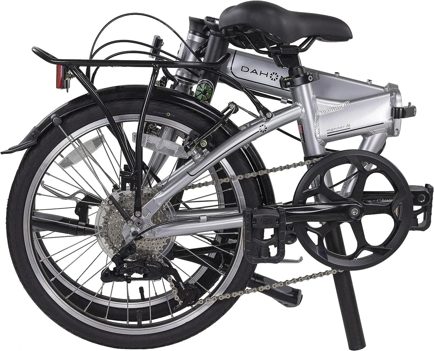 Dahon Mariner D8 Folding Bike, Lightweight Aluminum Frame; 8-Speed Gears; 20” Foldable Bicycle for Adults