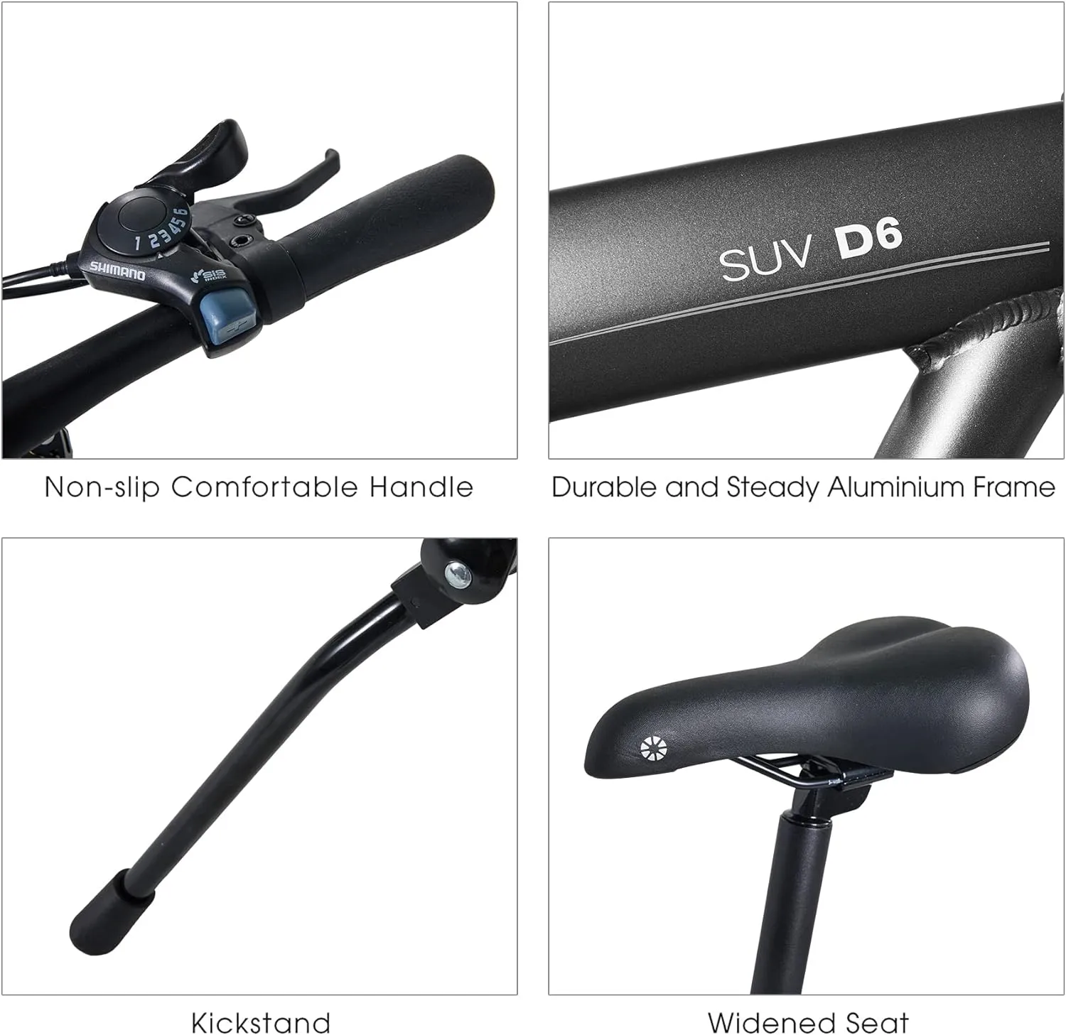 Dahon SUV D6 Folding Bike, Lightweight Aluminum Frame; 6-Speed Gears; 20” Foldable Bicycle for Adults