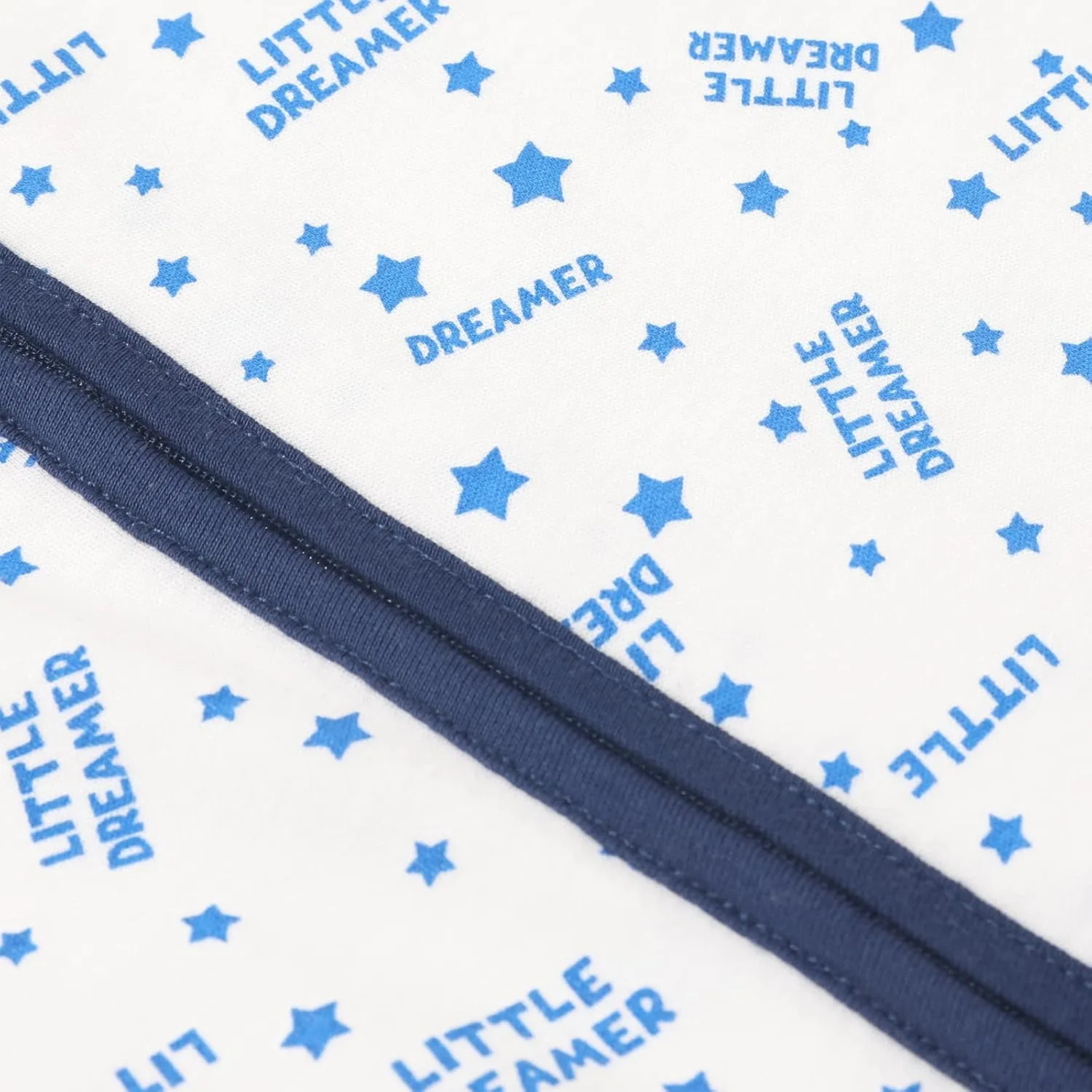 DaysU Baby Sleep Sack 12-18 Months 100% Cotton, Baby Boy Wearable Blanket 2-Way Zipper TOG 0.5, Breathable Lightweight Baby Sleeping Bag 2 Pack, Blue Space, Large