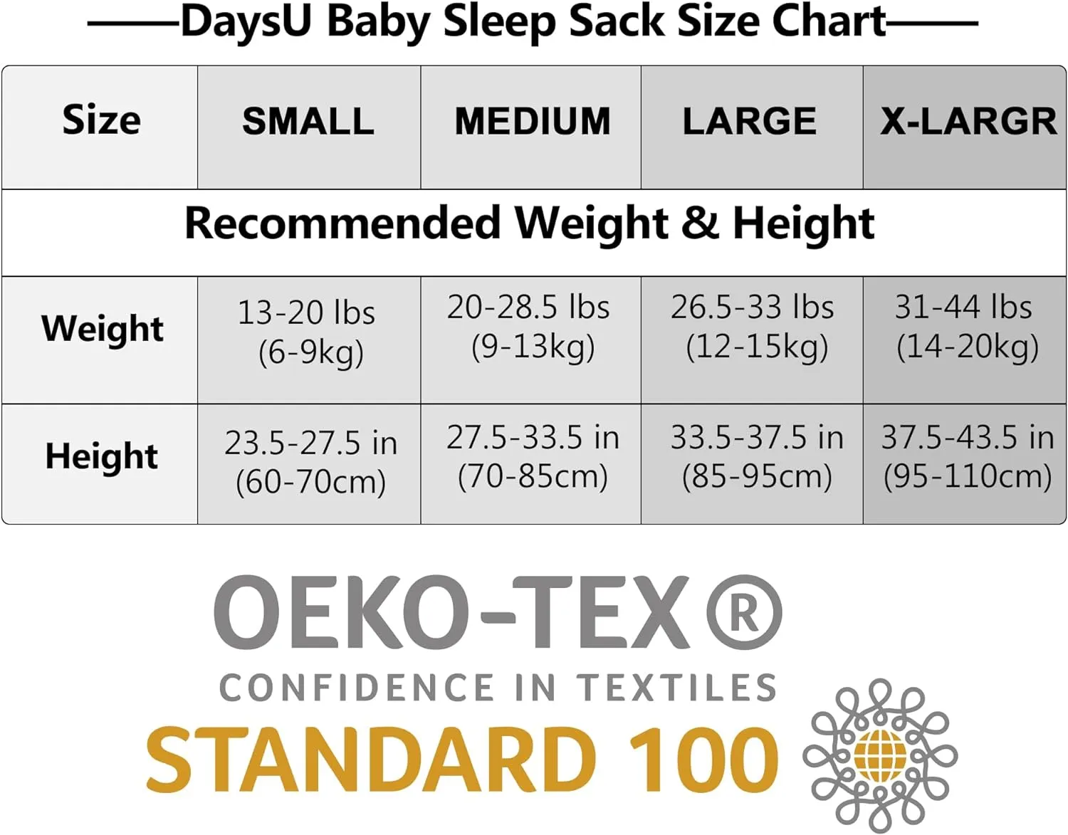 DaysU Baby Sleep Sack 12-18 Months 100% Cotton, Baby Boy Wearable Blanket 2-Way Zipper TOG 0.5, Breathable Lightweight Baby Sleeping Bag 2 Pack, Blue Space, Large