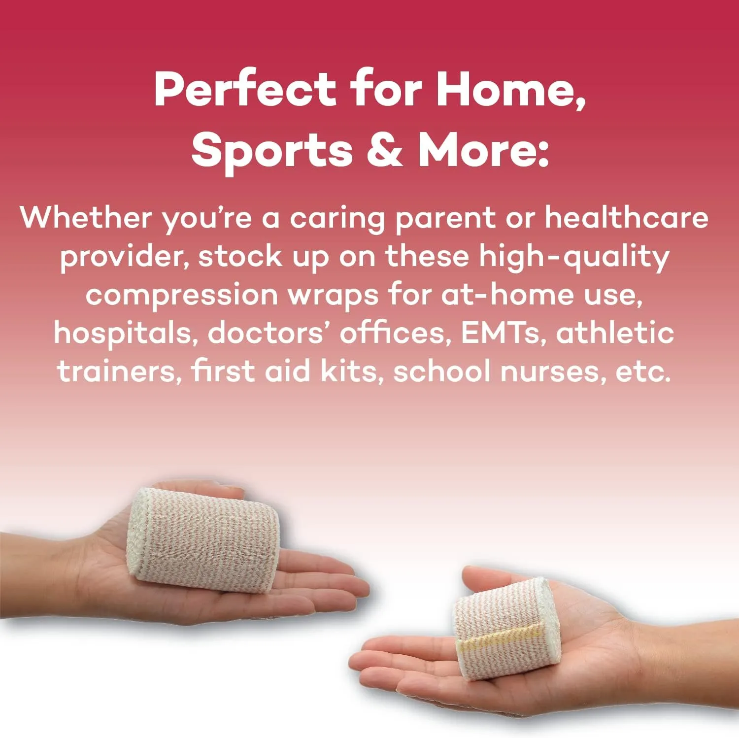 Dealmed 2" Elastic Bandage Wrap with Self-Closure – 50 Elastic Bandages, 5 Yards Stretched Compression Bandage Wrap, Wound Care Product for First Aid Kit and Medical Facilities