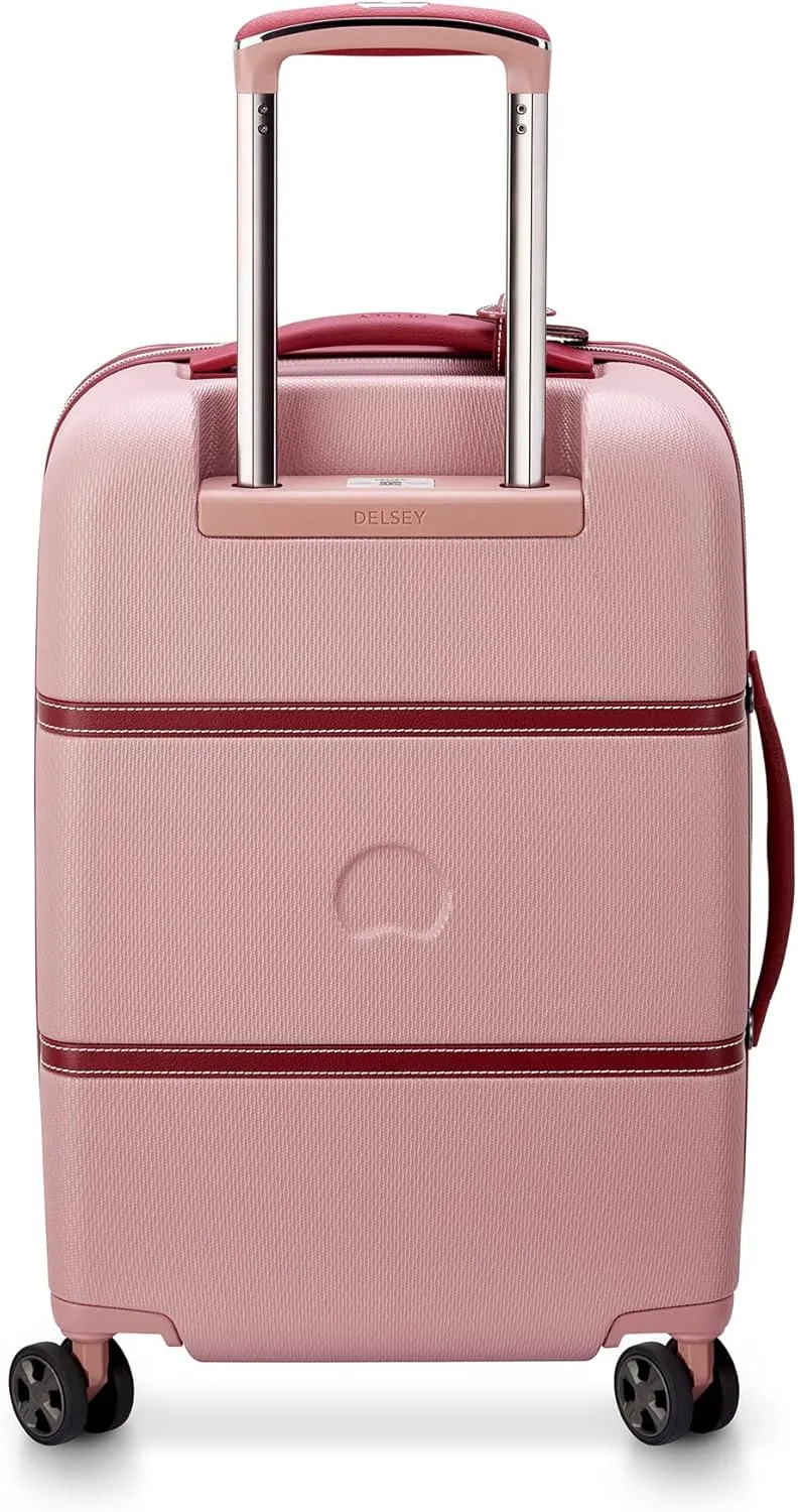 DELSEY PARIS Chatelet Air 2.0 Hardside Luggage with Spinner Wheels, Pink, Carry on 20 Inch