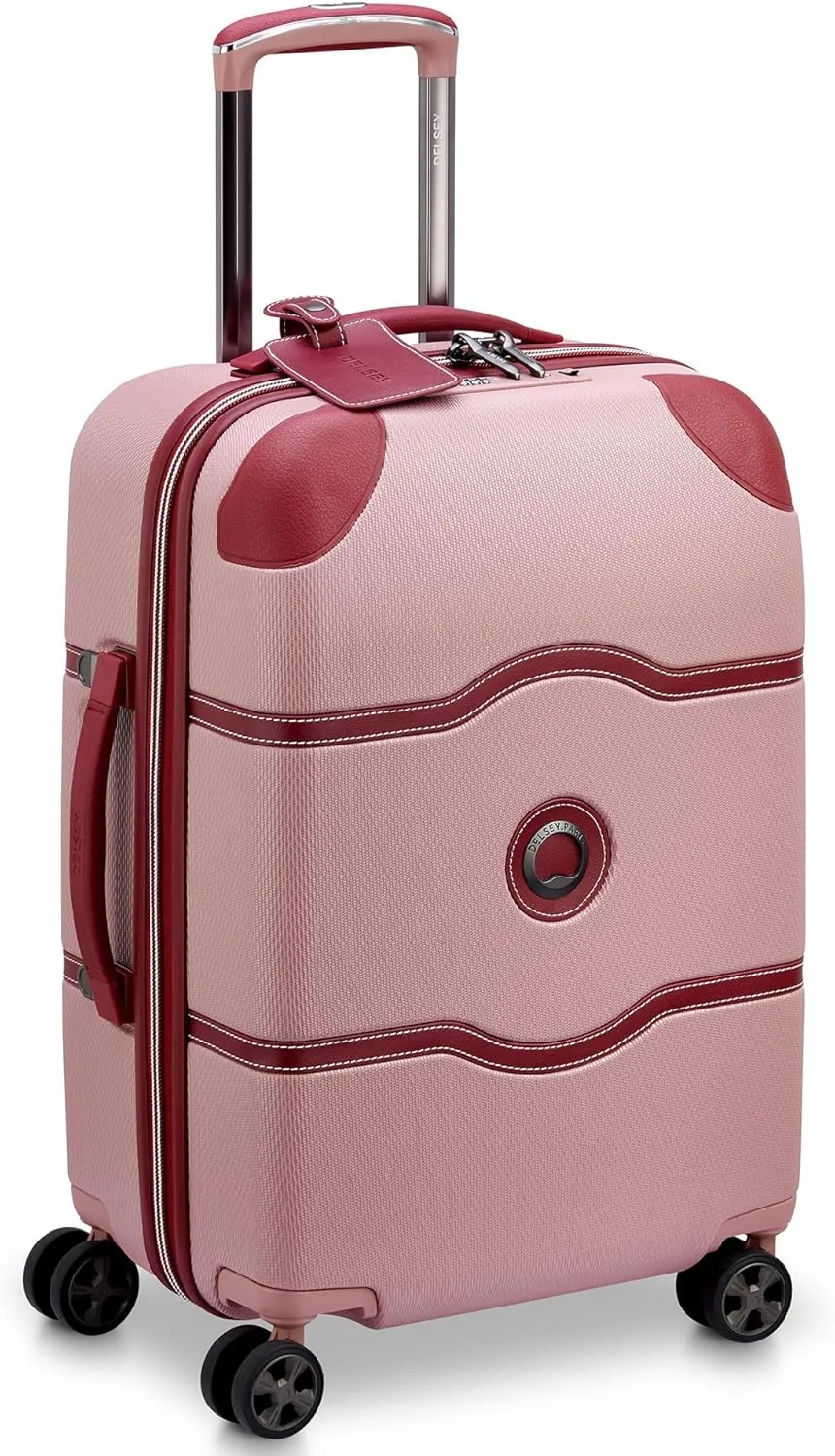 DELSEY PARIS Chatelet Air 2.0 Hardside Luggage with Spinner Wheels, Pink, Carry on 20 Inch