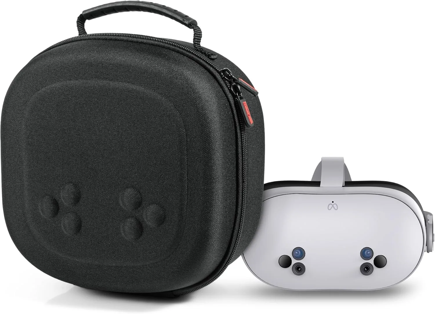 DEVASO Hard Carrying Case for Meta Quest 3/Quest 3S/Vision Pro, VR Gaming Headset and Touch Controllers Accessories Travel Case, Small Hard Shell Storage Case for Oculus Quest 3/3S/Vision Pro, Black