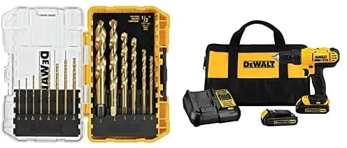 DEWALT 20V Max Cordless Drill / Driver Kit, Compact, 1/2-Inch (DCD771C2)