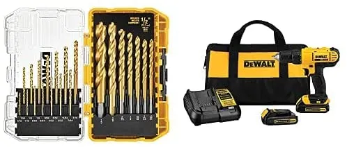 DEWALT 20V Max Cordless Drill / Driver Kit, Compact, 1/2-Inch (DCD771C2)
