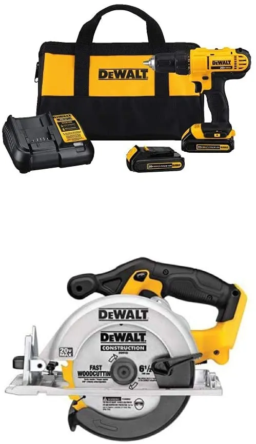 DEWALT 20V Max Cordless Drill / Driver Kit, Compact, 1/2-Inch (DCD771C2)