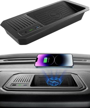 DiffCar® OEM Wireless Charger for Toyota Tundra 2024 2023 2022 | Interior Truck Accessories with USB Port | Wireless Phone Charging Pad for Tundra 1794 Edition SR SR5 Platinum TRD Pro Limited Capstone