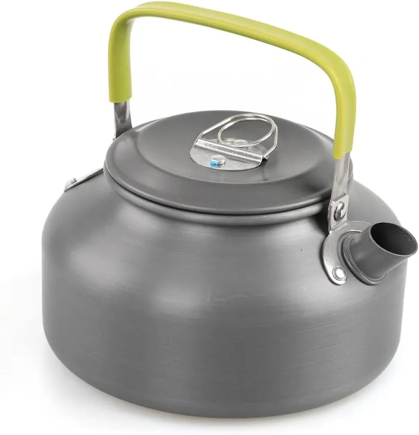 DIXII Outdoor Portable Camping Kettle, 800ML Camping Coffee Makers Aluminium Alloy with Carrying Bag for Hiking/Picnic/Camping, Default