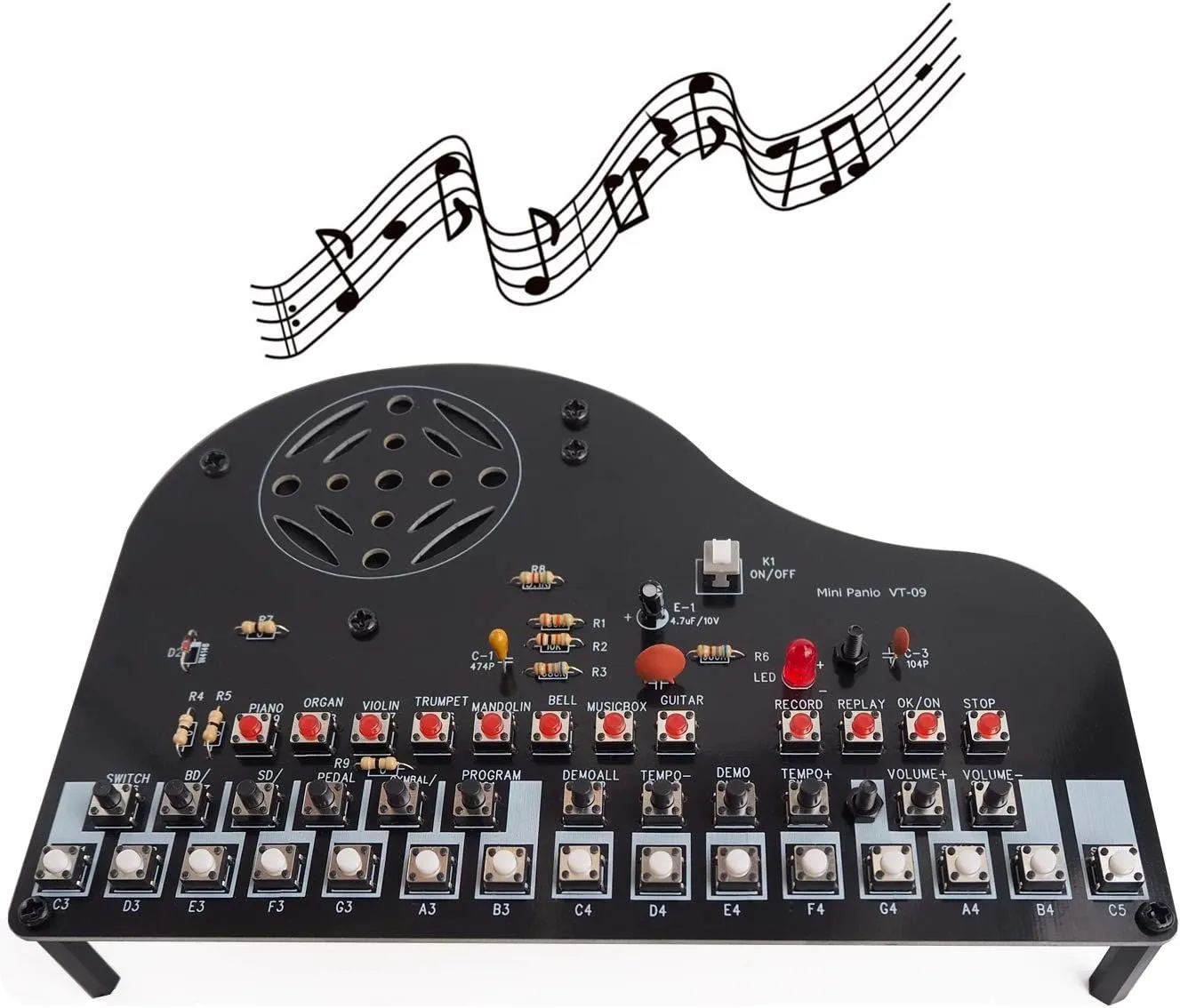 DIY Piano Soldering Project Kit Electronics Solder Practice Kit, Great STEM Project and Gift, Multi-Function