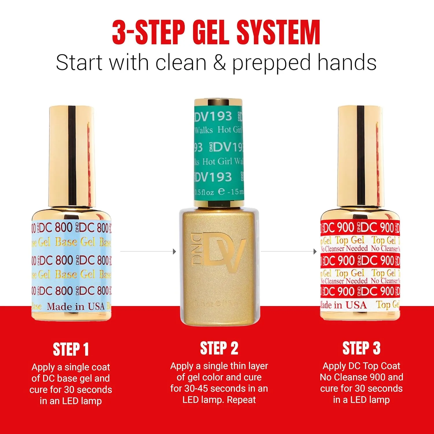 DND Diva Gel Polish Set, First Class Collection, UV/LED Gel Polish and Air Dry Nail Lacquer, Matching Chip-Free Polish Duo, 216 Tropic Like It’s Hot, 0.5 Fl Oz