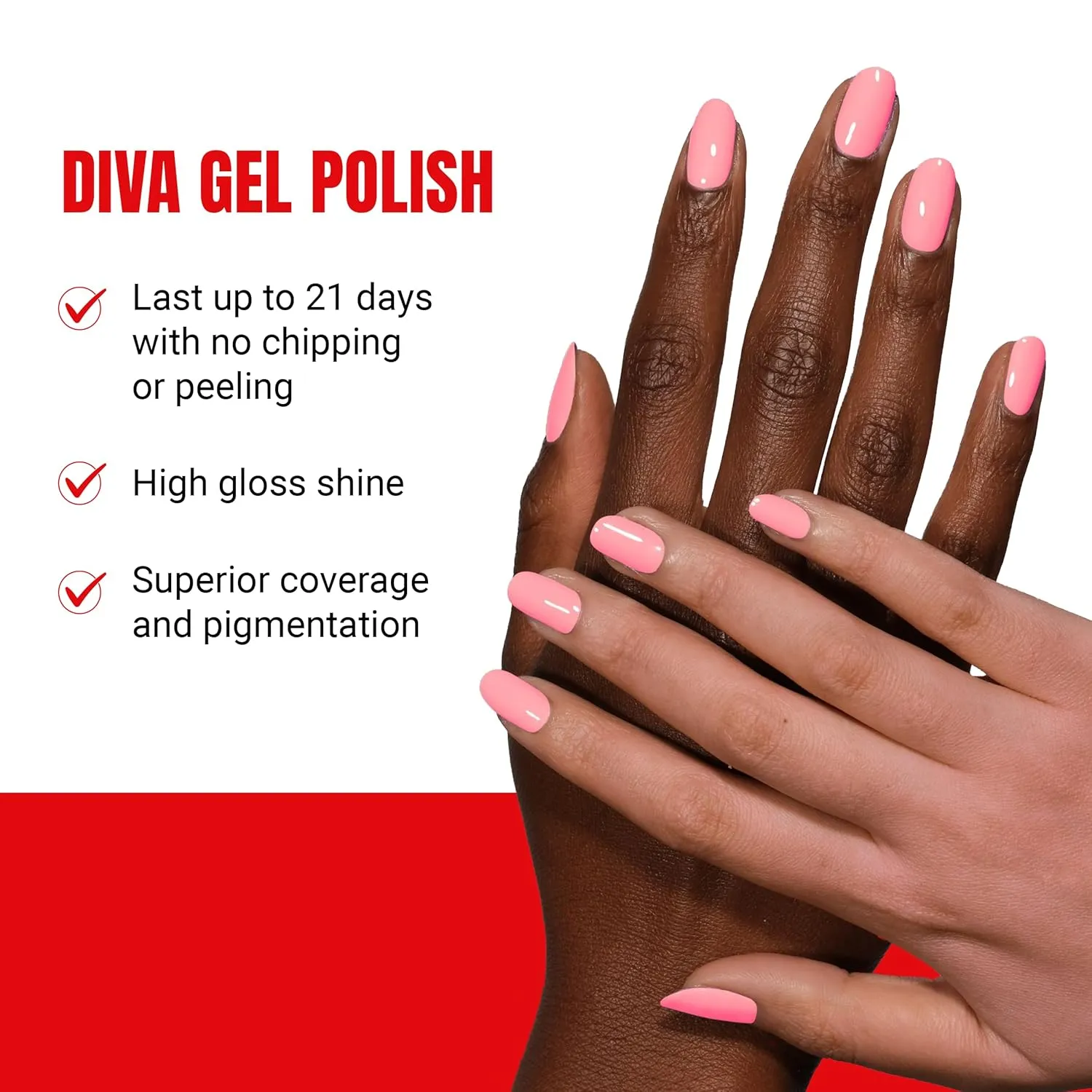 DND Diva Gel Polish Set, Soda Poppin Collection, UV/LED Gel Polish and Air Dry Nail Lacquer, Matching Chip-Free Polish Duo, 137 Little Pink Dress, 0.5 Fl Oz