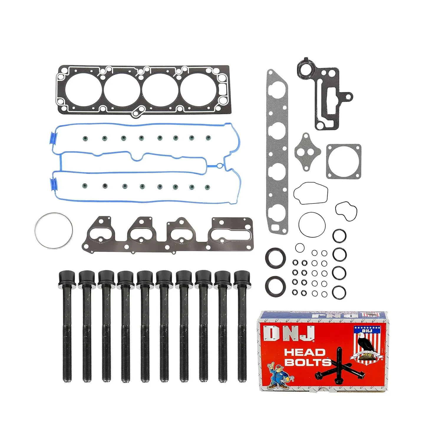 DNJ HGB540 Cylinder Head Gasket Set with Head Bolt Kit for 2006-2008 Suzuki Forenza Reno 2.0L L4 16V DOHC 1998cc