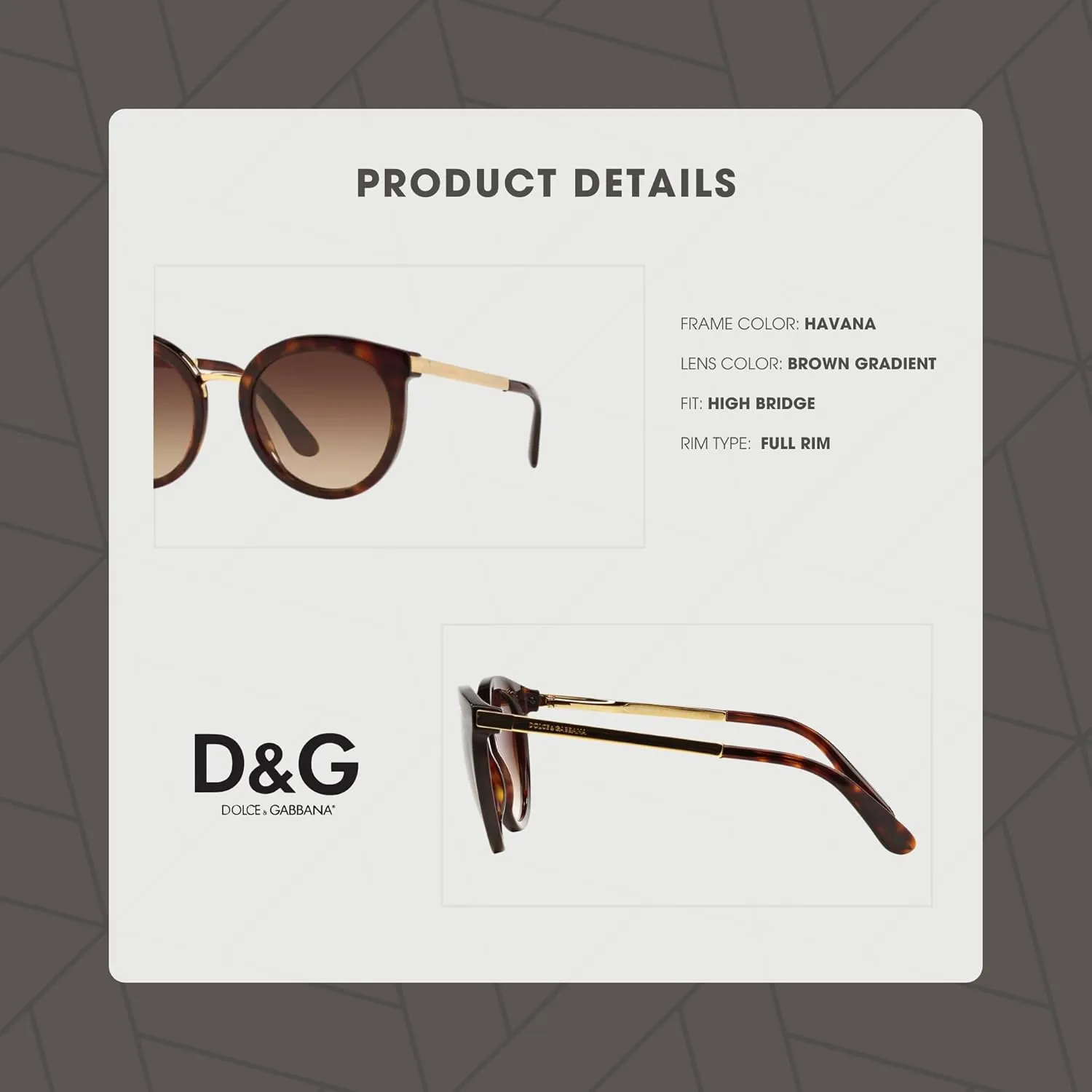 Dolce & Gabbana DG4268 Round Sunglasses For Women   BUNDLE with Designer iWear Eyewear Kit