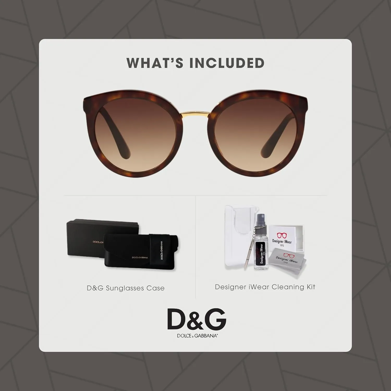 Dolce & Gabbana DG4268 Round Sunglasses For Women   BUNDLE with Designer iWear Eyewear Kit