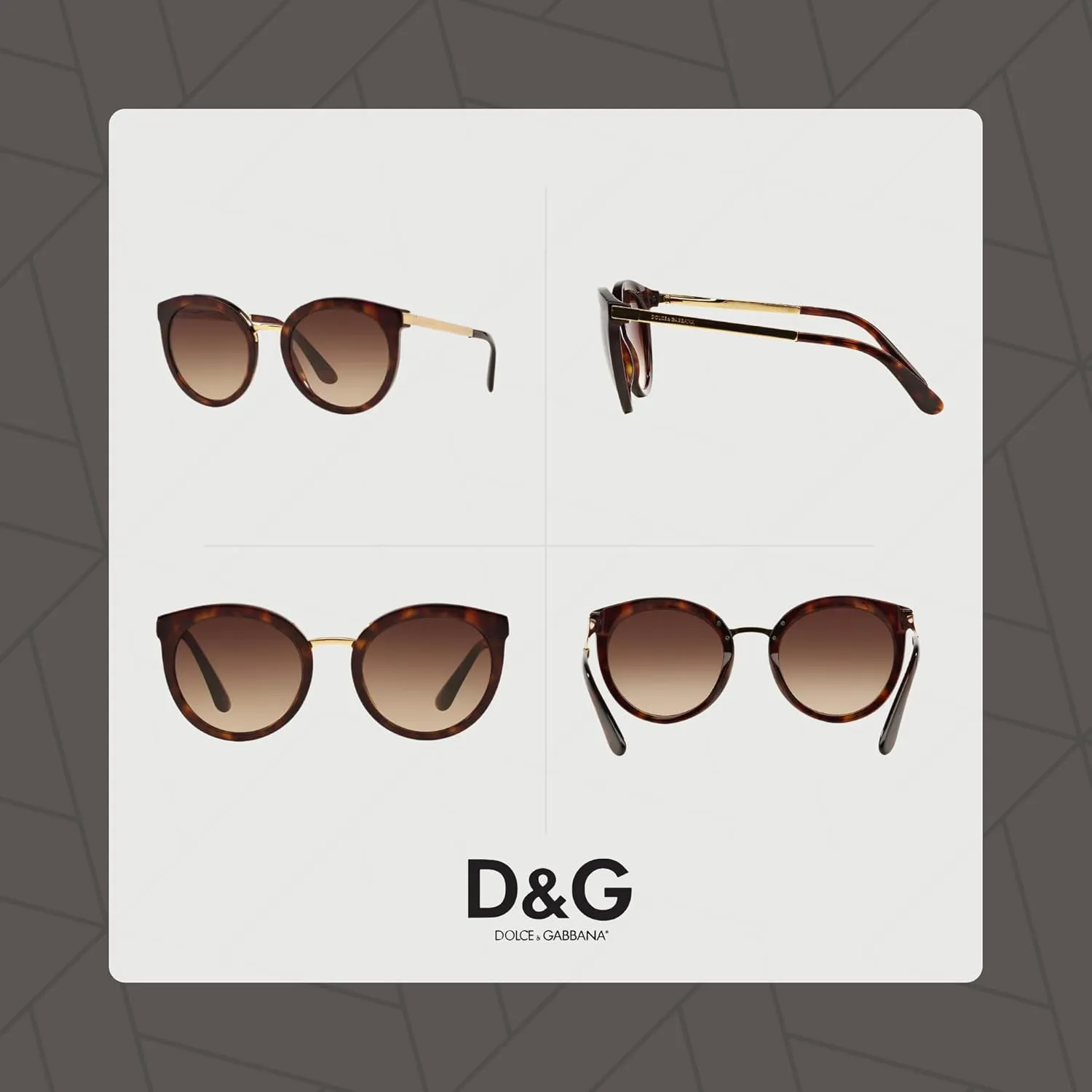 Dolce & Gabbana DG4268 Round Sunglasses For Women   BUNDLE with Designer iWear Eyewear Kit