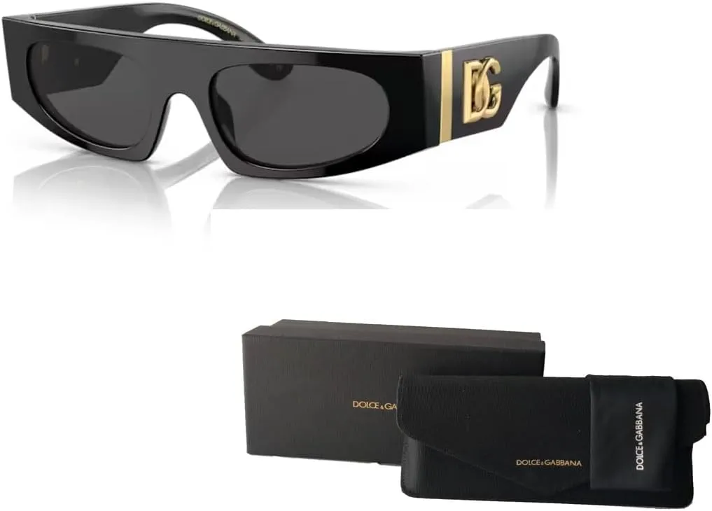 Dolce & Gabbana DG4411 Rectangular Sunglasses for Women   BUNDLE With Designer iWear Eyewear Kit