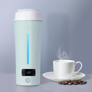 Dual Voltage Travel Kettle, 110-240V Portable Electric Kettle with LCD Display, 4 Temperature Settings, 4 Colors LED for Global Use (350ML)