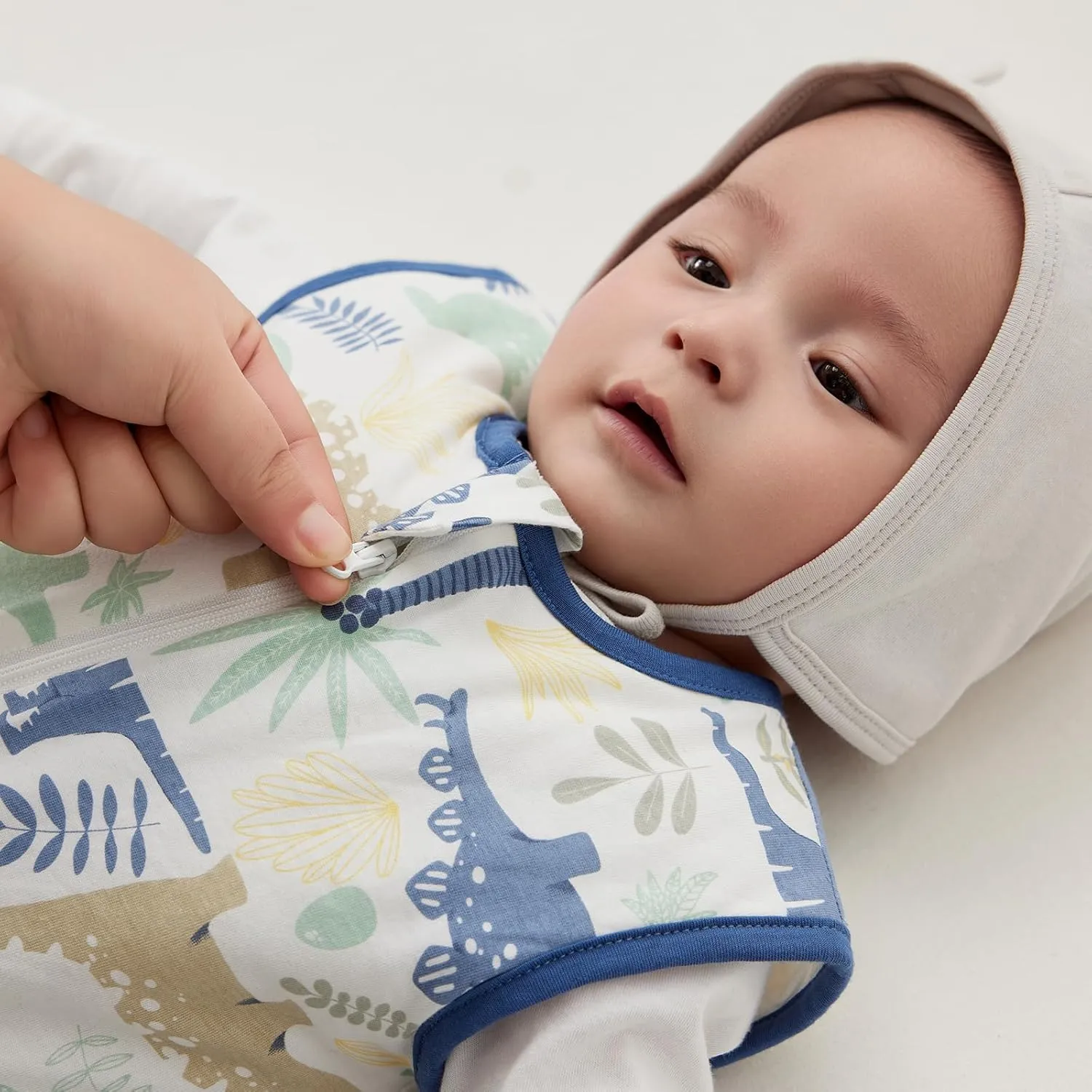 Duomiaomiao 1.5 TOG Baby Sleep Sack 100% Cotton Four Season Baby Wearable Blanket, Breathable Comfy Toddler Sleeping Sack