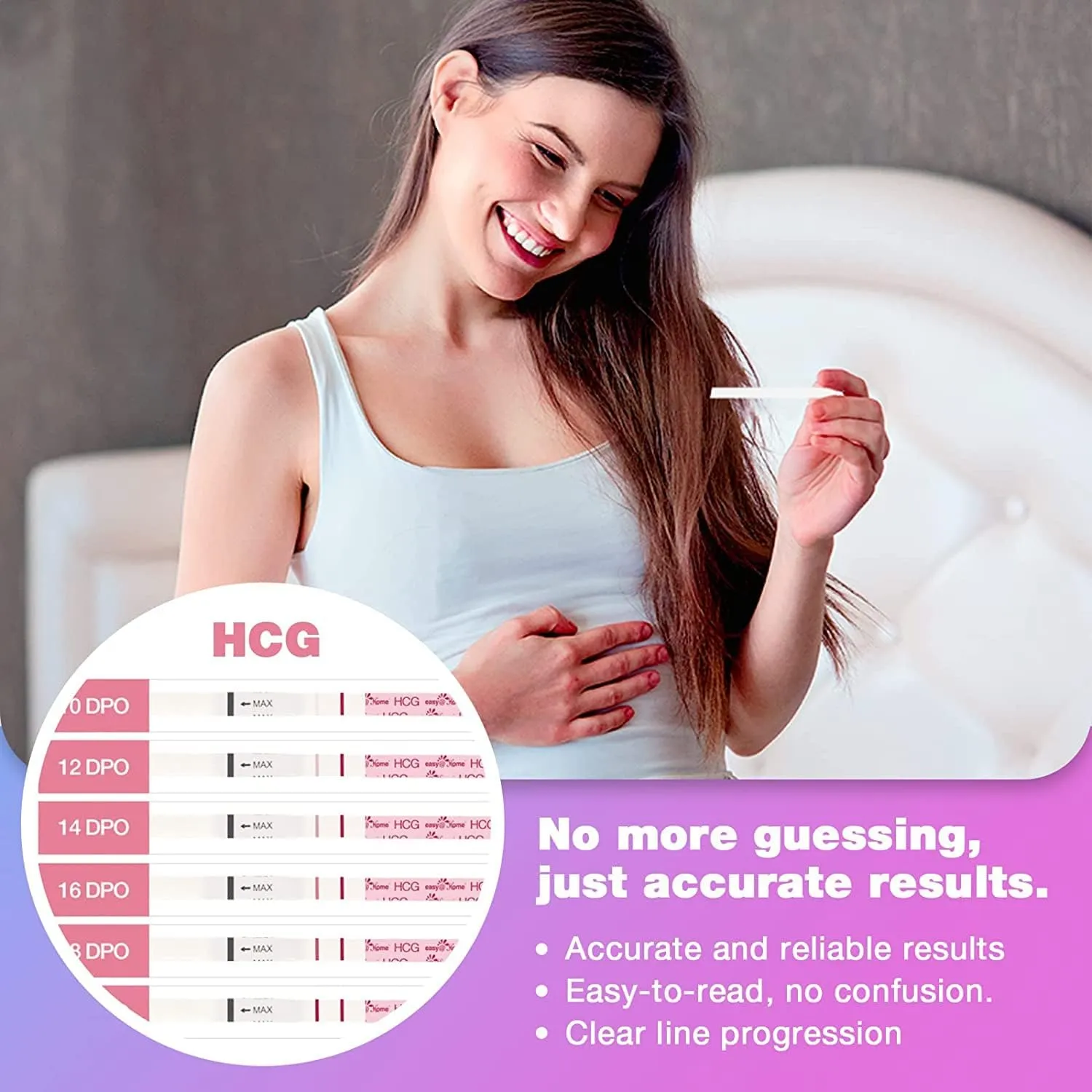 Easy@Home Ovulation Test Strips Powered by Premom Ovulation Predictor APP, FSA Eligible, 40 Ovulation Test and 10 Pregnancy Test Strips, 40LH  10HCG | Package May Vary