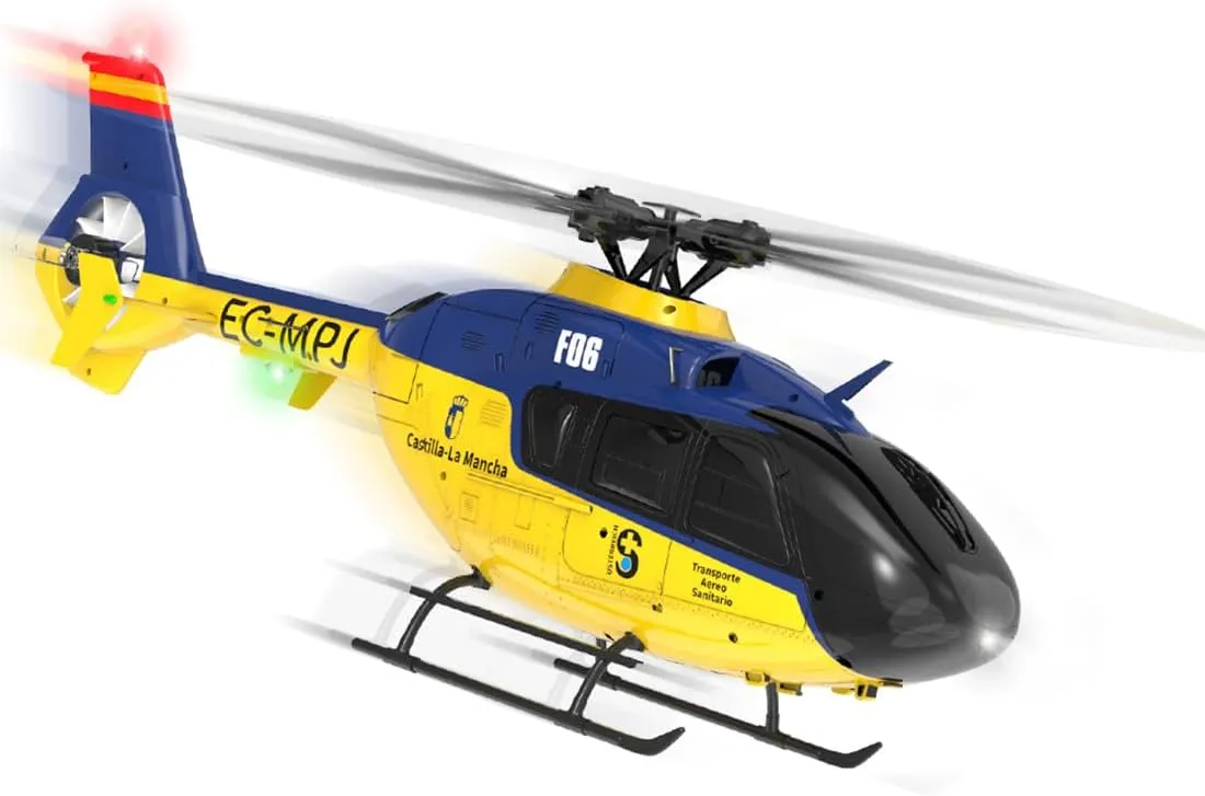EC-135 RC Helicopter for Adults, Remote Control Helicopter, 1/36 Scale 2.4G 6CH RC Flying Plane, RTF Easy to Beginners